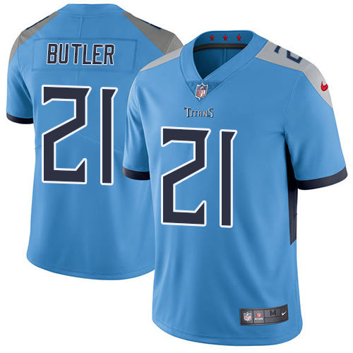 Nike Titans #21 Malcolm Butler Light Blue Team Color Men's Stitched NFL Vapor Untouchable Limited Jersey - Click Image to Close